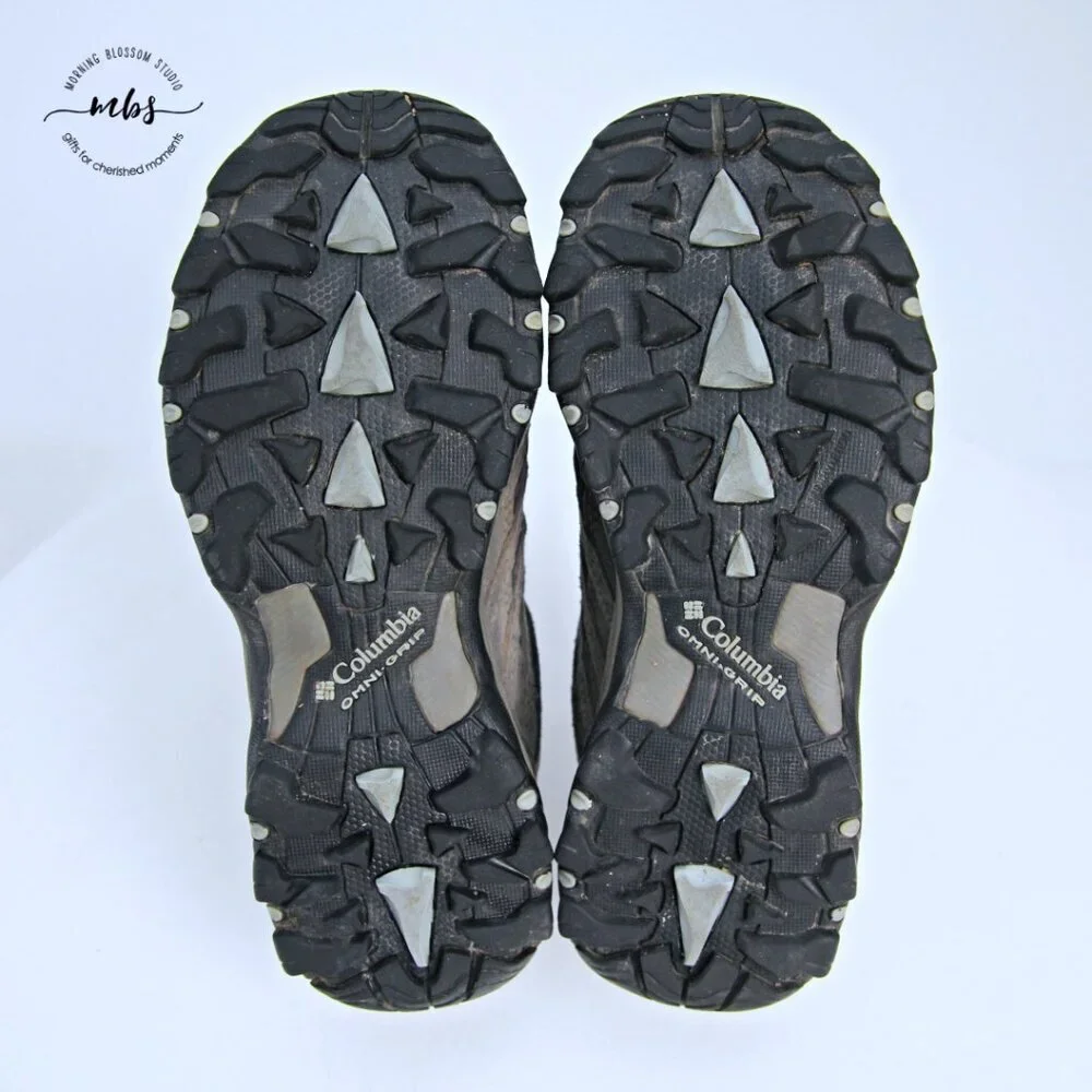 Columbia Armitage Lane‎ Waterproof Hiking Shoes Gray Blue Women 8.5